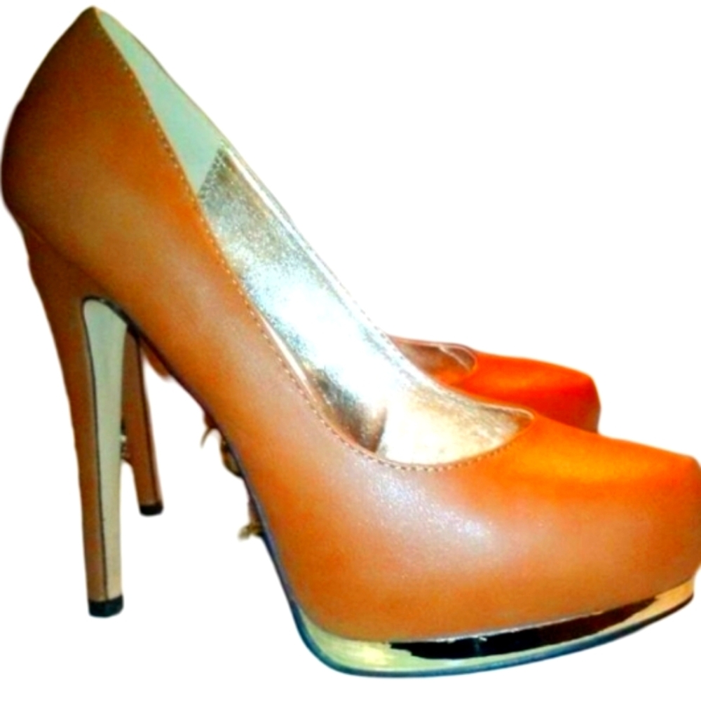 Tan Platform Pumps - Size 9 - Picture 2 of 5
